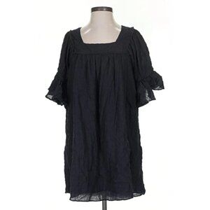 Calypo Black Puff Sleeve Coverup